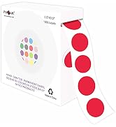 PARLAIM 1000PCS 1/2 Inch Round Permanent Color-Code Dot Stickers,Circle Colorful Coding Label Sti...