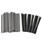 OCR 40PCS 2.54mm Male and Female Pin Header Connector 40Pin Single Row Breakaway PCB Board