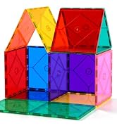 Mruikeny 14-Piece Large Magnetic Tiles, Building Toys for Kids Ages 3+ | 14 Large Magnetic Tiles ...
