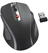 HOTWEEMS D-09 Wireless Mouse for Laptop - Ergonomic Plus Computer USB Cordless Mice, Ergo Grips, ...