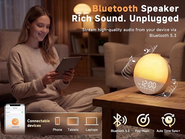 Bluetooth SpeakerRich Sound. Unplugged,Stream high-quality audio from your device via Bluetooth 5.3