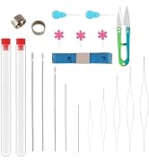 45Pcs Beading Needles Set, 20Pcs Long Straight Beading Thread Needles, 25 Pcs Big Eye Beading Nee...