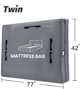 Mattress Bags for Moving and Storage, BETU Twin Mattress Protector Waterproof Mattress Cover with...