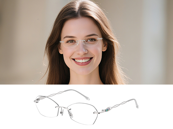 reading glasses women, blue light blocking reading glasses, rimless reading glasses