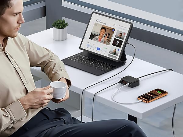 6 Ports for Fast Charging