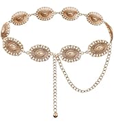 TOPACC Western Metal Concho Belt for Women Cowgirl Chain Belts for Dresses Jeans Country Concert ...