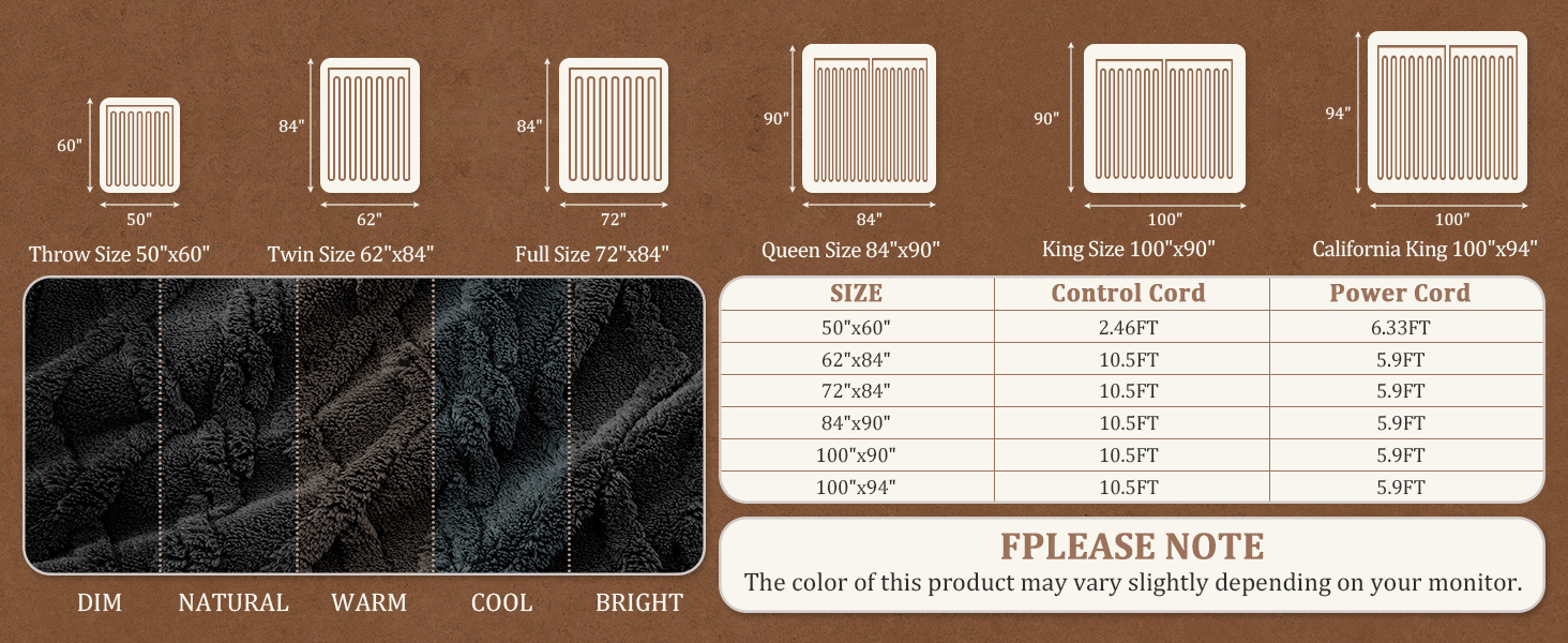 Heated Electric Blanket Heating throw