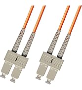 RiteAV 4M (13.12ft) OM2 SC to SC Fiber Optic Cable Duplex Multimode 50/125 Jumper 4 Meter Orange ...