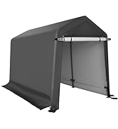 Abba Patio Carport 7×12, Large Portable Garage, All-Season Carport with Roll-up Ventilated Window...