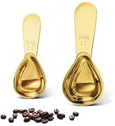 Stainless steel coffee scoop 2-piece set (1 tbsp, 2 tbsp) durable Tablespoon, ergonomic measuring...