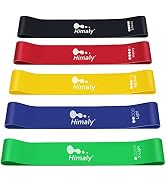Resistance Bands Loop Exercise Bands Set with 5 Different Resistance Levels Elastic Bands for Tra...