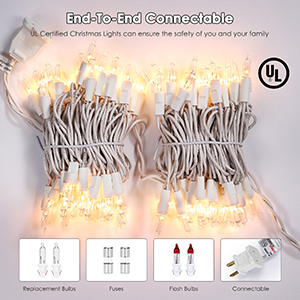 Connectable: Can connect up to 5 of these string lights end to end