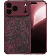 XIZYO Magnetic Case for iPhone 18 Pro Max Cute Floral, Wine Red | Compatible with Magsafe, Floral...