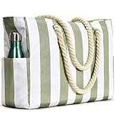 Beach Bags for Women, Pool Bag Waterproof Sandproof Beach Bag Large Capacity Beach Swim Bag with ...