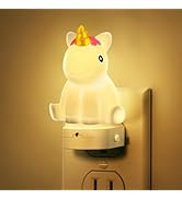 DORESshop LED Night Light for Kids, 3D Cute Unicorn Night Lights Plug into Wall with Dusk to Dawn...