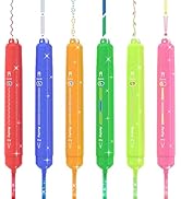 AECHY Dual Tip Glitter Highlighters Set, 6 Colors-Changing Fun Line Style Pens for Writing, Drawi...