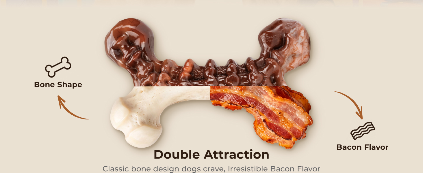 Classic Bone Design | Bacon Flavor, Dogs' Favorite