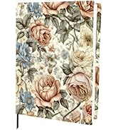 CRASPIRE Flower Stretchable Book Cover Jumbo Fabric Rose Vintage Reusable Washable Large Nylon Bo...