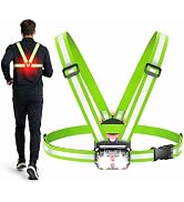 Viccux 800LM Ultra Bright & 7+2 Modes Running Lights for Runners with Rear Light, 45° Beam & 360°...