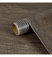 BESWEE Grey Walnut Wood Grain Contact Paper for Countertops Waterproof Removable Thick Wood Conta...