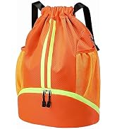 Hoedia Sports Drawstring Backpack - String Swim Gym Bag with Shoes Compartment and Wet Proof Pock...
