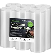 Vacuum Sealer Bags For Food:6 Rolls 8"x20' Commercial Grade BPA Free Bag Rolls Durable Customized...