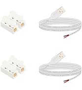 shibagoods USB 2.0 Male 2Pin Pigtail Cable 3.28ft, 24AWG 2A 5V Type A USB Extension Cable,DIY Rep...