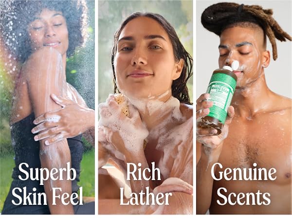 Superb skin feel, rich lather, genuine scents