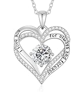 CDE Forever Love Heart Necklaces for Women, Wedding Anniversary, Birthday Valentine's Mothers Day...