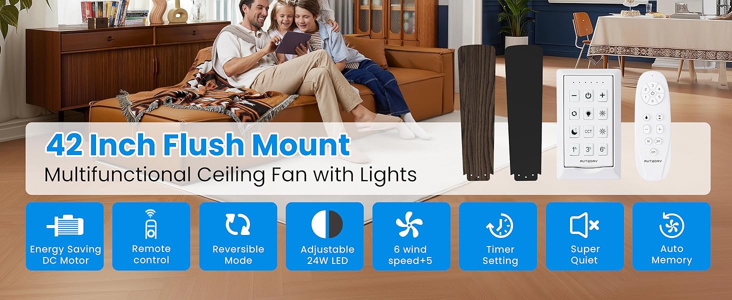 Autoday multi-function ceiling fan