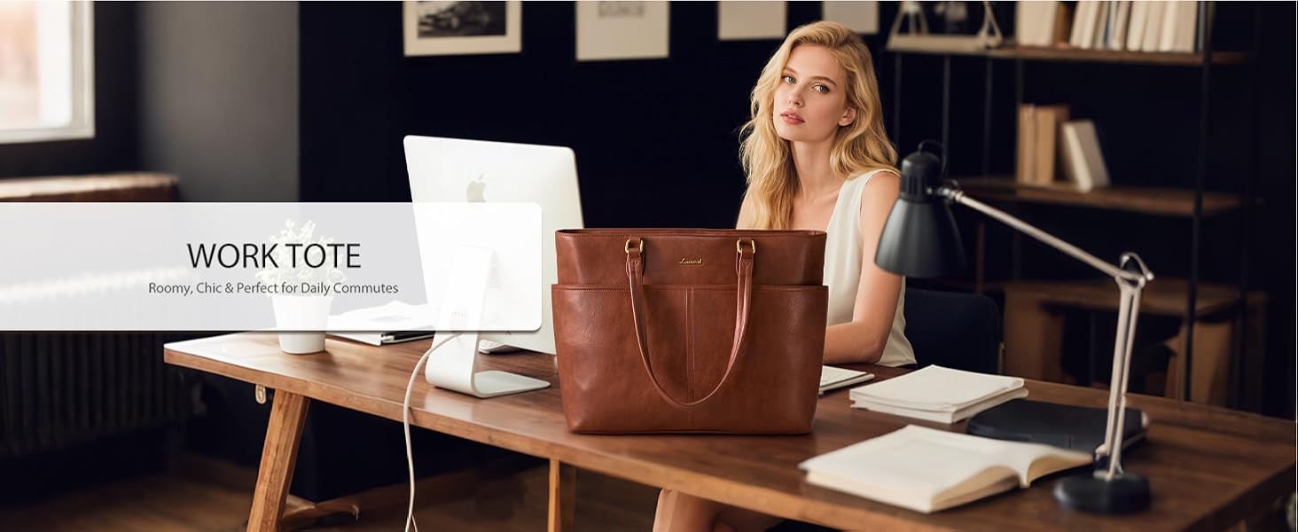 Laptop Tote Bag for Women, 15.6 inch Laptop Work Bags for Teacher/Nurse