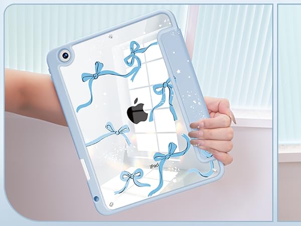 ipad 9th generation case blue bows