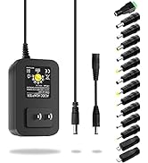 Aclorol Universal Power Adapter 30W 12V 9V 7.5V 6V 5V 4.5V 3V Adjustable Variable Power Supply AC...