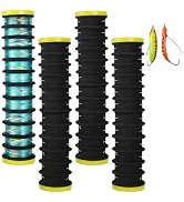 ZENFUN 4 Pc Fishing Line Storage Organizer, Fish Leader Holder with 12 Slots to Keep Your Lines T...