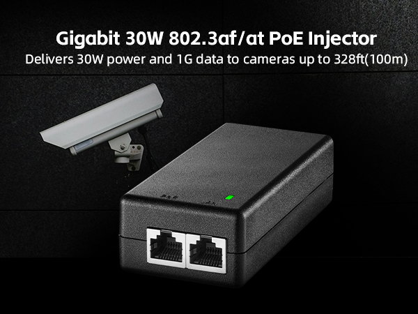 Gigabit 30W POE Injector