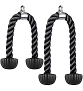 Kipika Tricep Rope, Cable Machine Attachments Pulley System Gym Pull Down Rope, Heavy Duty Nylon ...