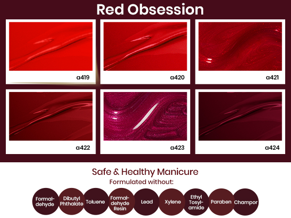 Beetles Red Gel Polish Set