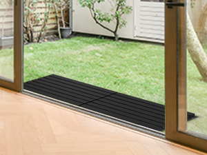 black bath mat