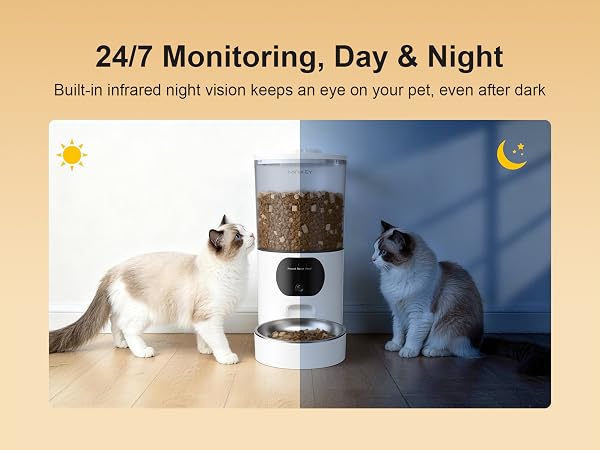 Automatic Cat Feeder with 2K Camera 5G/2.4G WiFi 6.5L Smart Pet Feeder for Cat & Small Dog