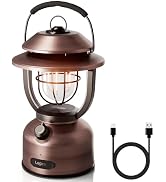 Lepro Classic Retro LED Camping Lantern, High Lumens, Dimmable, USB Rechargeable, Waterproof for ...
