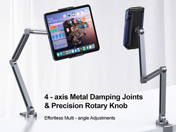 4 - axis Metal Damping Joints & Precision Rotary Knob Effortless multi - angle Adjustments