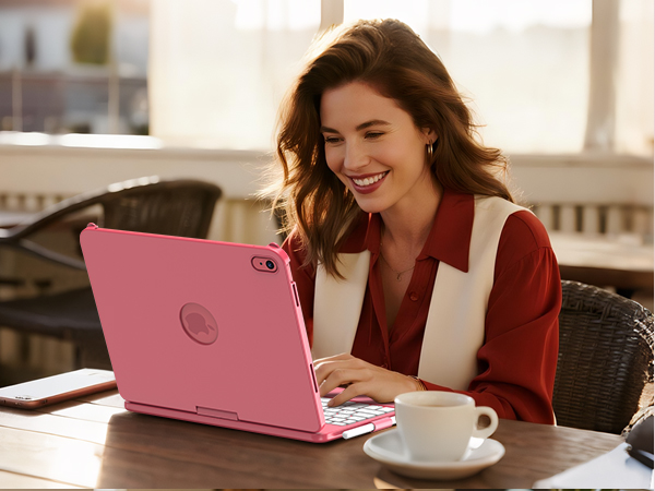 ipad 11th gen keyboard case pink 13