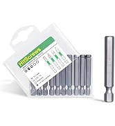 2 Inch 1/4" SAE Hex Head Allen Wrench Drill Bit Set,10 Pcs Taiwan S2 Stee Impact Driver Bit Set, ...