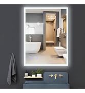 GERUIKE 24 x 36 Inch LED Bathroom Vanity Mirror Wall Mounted,Anti-Fog Rectangle Bathroom Mirror w...
