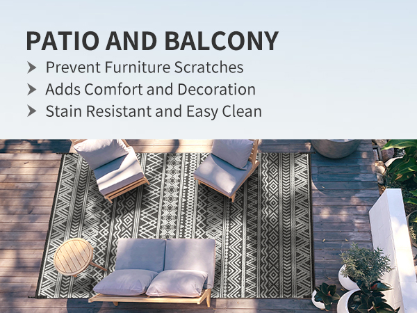 Outdoor Rug-Outside Rug Balcony Rug Outdoor Patio Rug Waterproof