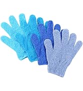 Slick- Exfoliating Gloves, 4 Pcs, Skin Exfoliator for Body, Shower Gloves, Scrub Gloves Exfoliati...