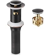 Oil Rubbed Bronze Pop Up Drain, Bathroom Vessel Lavatory Vanity Faucet Sink Detachable Basket Dra...
