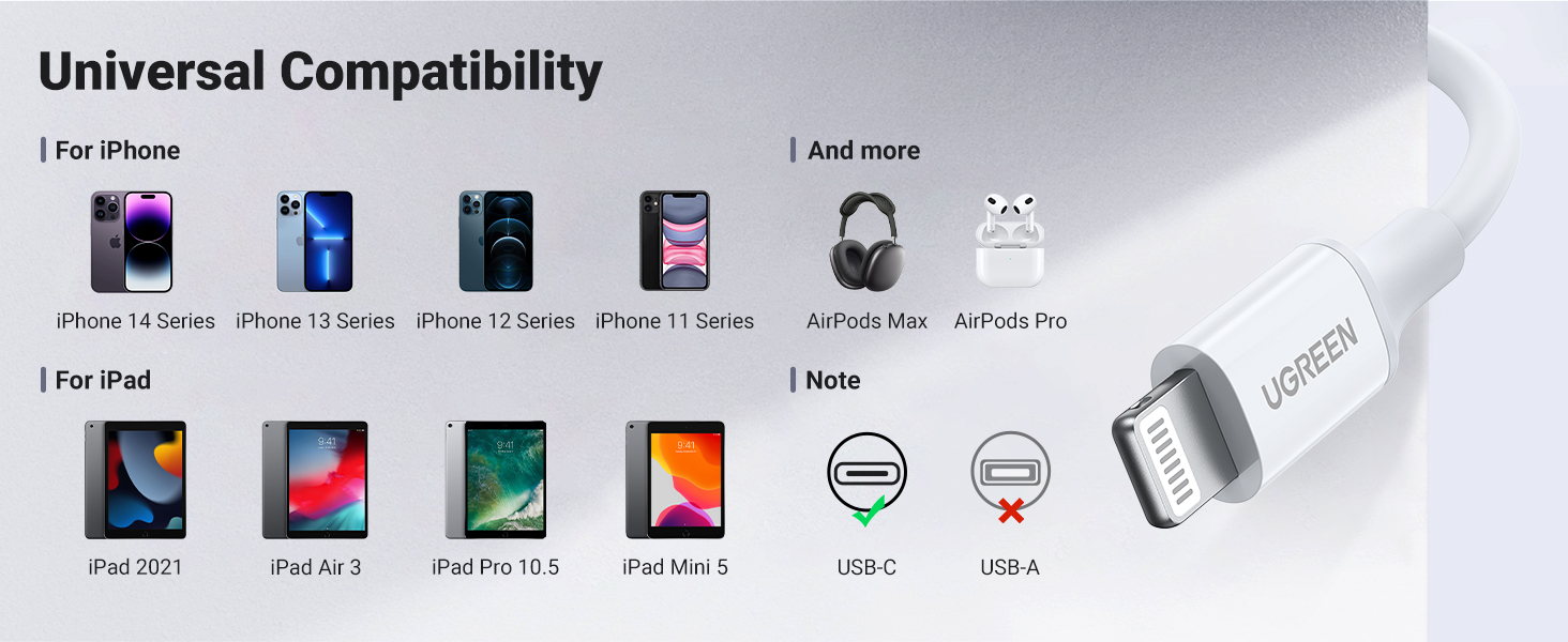 USB C to lightning Cable