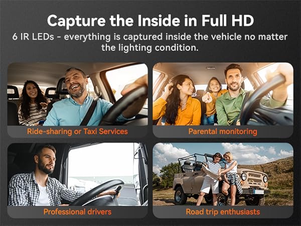 3 lens car camera recorder