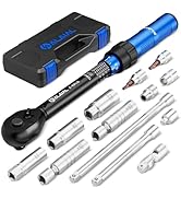 ALAIAL 3/8 Inch Drive Magnetic Spark Plug Socket Set with Click Torque Wrench 5-45FT.LB/6.8-61Nm,...